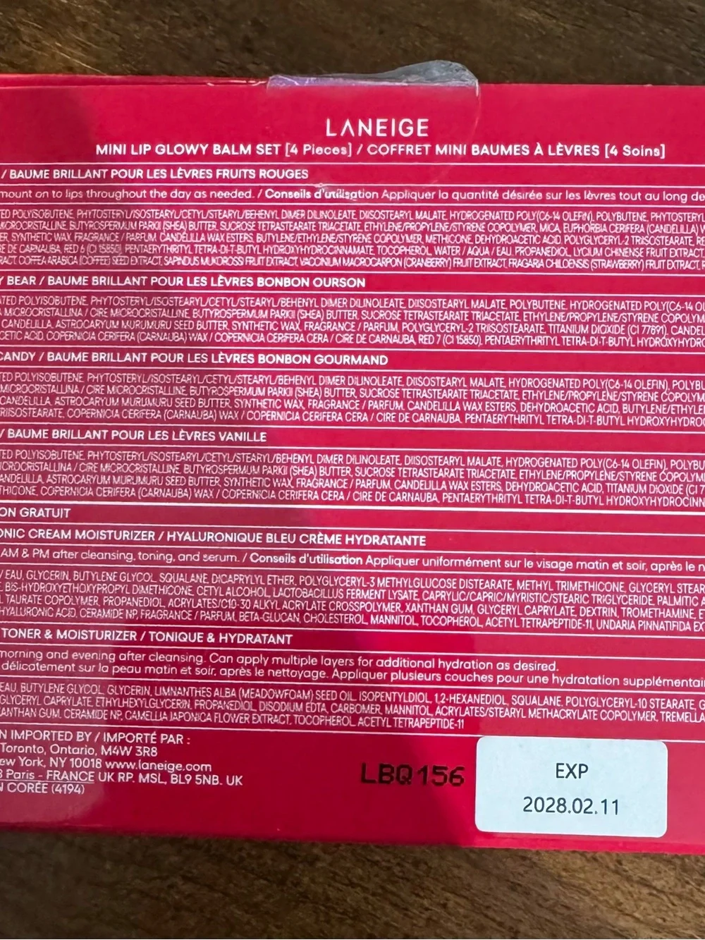 LANEIGE Mini Lip Gloss 4️⃣ Piece Set - BNIB